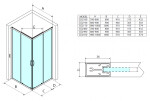 GELCO - SIGMA SIMPLY štvorcová sprchová zástena 900x900 rohový vstup, číre sklo GS2190GS2190