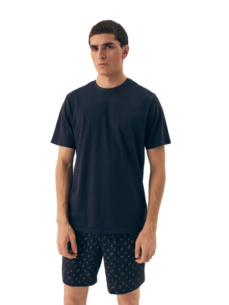 Pánske pyžamo 42601 Shore tmavomodré - HENDERSON tmavě modrá XXL