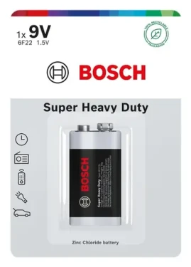 BOSCH 6F22SHD1B/00 Super Heavy Duty 9V / Batéria / Alkalická / 6F22 / 1 ks (8594162800360)