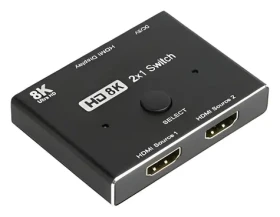 Good Connections HDMI 2.1 Switch 2:1 čierna / HDMI prepínač / 8K 30Hz / HDCP 2.3 (GC-M0261)