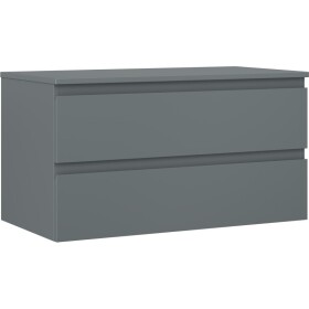 MEXEN/S - Orio kúpeľňová skrinka pod umývadlo 90 cm s doskou, 2 zásuvky, grafit mat 91A10-09047-2-BFFC66