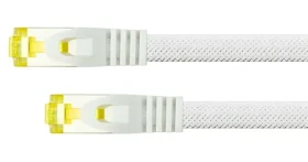 Python Cat7 S/FTP biela / Patch kábel / Nylonové opletenie / 3 m / 500 MHz (8070PY-030W)