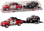Mamido Policajný pickup s prívesom a terénnym autom - Set polície