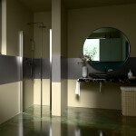 H K - Sprchové dvere PURE 90 jednokrídlové 86-91 x 190 číre sklo PURED190