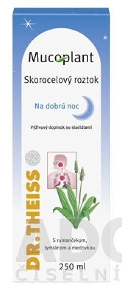 MUCOPLANT Skorocelový roztok na dobrú noc 250 ml