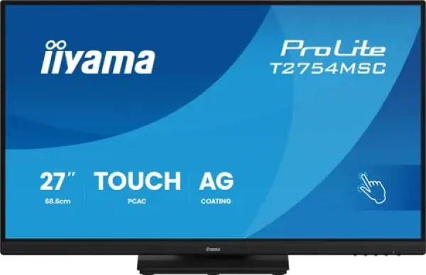 27" IIYAMA ProLite T2754MSC-B2AG čierna / LED / IPS Touch / 1920 x 1080 / 16:9 / 4 ms / 1000:1 / 300cd-m2 / VESA (T2754MSC-B2AG)