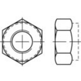 TOOLCRAFT 985T10 TO-6608841 šesťhranná matica M10 DIN 934 titan 1 ks; TO-6608841