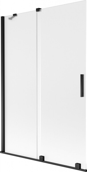 MEXEN/S - Velar dvojkrídlová posuvná vaňová zástena 120 x 150, dekor, čierna 896-120-000-31-70