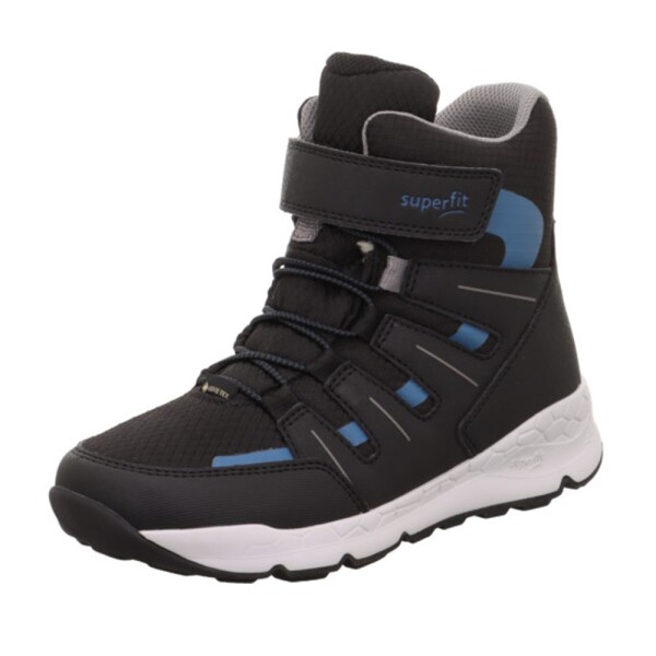 Chlapčenské zimné topánky FREE RIDE Black/Blue Gore-Tex, Superfit , 1-000568-0000, čierna - 34