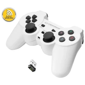 Esperanza EGG108W Gladiator gamepad biela / bezdrôtový / 12 tlačidiel / pre PC a PS3 (GAMESPKON0015)