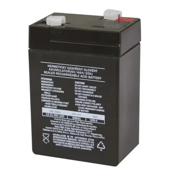 Emos batéria SLA 6V - 4 Ah / Faston 4.8 (187) / VRLA (654821)