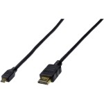 Digitus HDMI prepojovací kábel Zástrčka HDMI-A, Zástrčka HDMI Micro-D 2.00 m čierna AK-330109-020-S pozlátené kontakty HDMI kábel; AK-330109-020-S