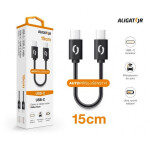 Aligator POWER Dátový kábel USB-C - USB-C 15cm čierna (DATKP44)