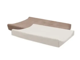 Jollein Poťah na prebaľovaciu podložku 50x70cm froté (2 ks) Milky Coffee/Ivory (2550-503-68115)