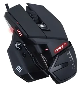 MadCatz RAT 4+ čierna / Herná myš / Optická / 7200dpi / 9 tlačidiel / USB (MR03MCINBL000-0)