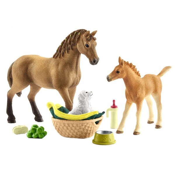 Schleich Horse Club 42432 Sarah - sada na ošetrovanie mláďat