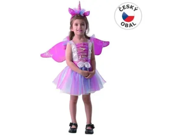 Made 09742 - Šaty na karneval - jednorožec 92 - 104 cm