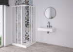 FORTE - Štvorcový sprchovací kút ACRIL - ANGOLO NEW - FARBA rámu - Biela, Rozmer A - 80, Rozmer B - 80 OLNAC2FS160031