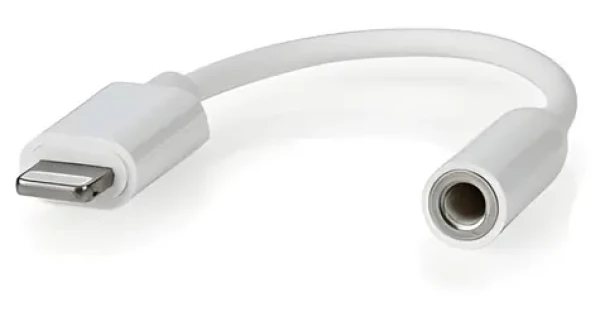 Nedis CCGB39950WT01 / Audio adaptér / Lightning 8-pin (M) - 3,5 mm Jack (F) / 0,10 m / PVC (CCGB39950WT01)