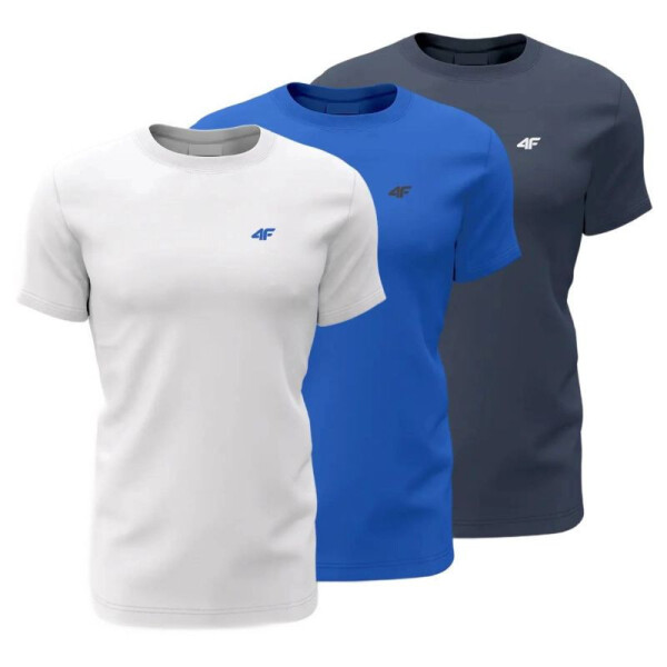 Pánske tričko 3Pack M4479 čierne, modré, biele – 4F XL
