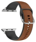 Beline Silico Leather hnedo-čierny / Opasok pre Apple Watch / 38/40/41mm / silikón-koženka