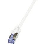 LogiLink CQ3101S RJ45 sieťové káble, prepojovacie káble CAT 6A S/FTP 15.00 m biela samozhášavý, s ochranou 1 ks; CQ3101S