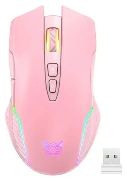 ONIKUMA CW905 ružová / Herná myš / bezdrôtová / RGB / 7 tlačidiel / 6400 DPI (CW905 2.4G pink)