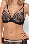 Dámska push-up podprsenka LIVIA BLACK-BEIGE 75D