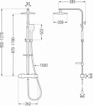 MEXEN/S - CQ62-SPRCHOVÁ SADA S TERMOSTATICKOU BATÉRIOU, BIELA 772506295-20