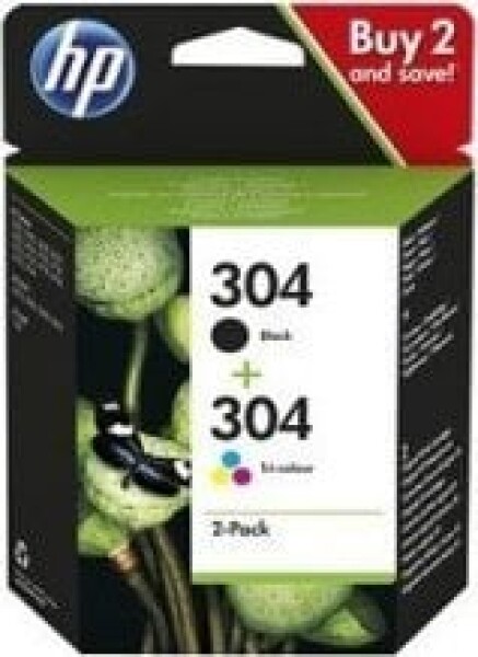HP HP No.304 Kasėčių rinkinys (3JB05AE), juoda ir trispalvė kasetė
