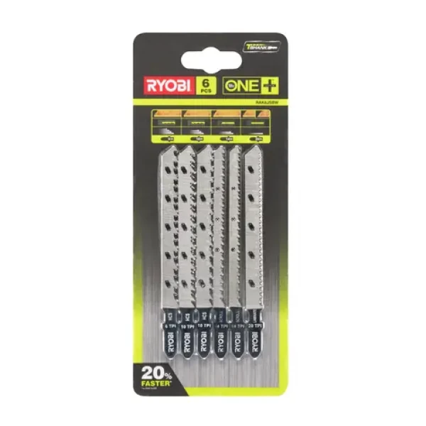 Ryobi RAK6JSBW - sada plátkov pre priamočiare píly 6ks / na drevo (5132002810)