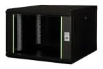 Digitus Unique čierna / Nástenný rack / 7U / 420x600x600 mm / sklenené dvere / IP20 (DN-19 07U-6/6-SW)