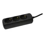 LogiLink Predlžovací kábel 3 zásuvky čierna / Predlžovací kábel / 1,4 m / 230 V, 16 A / TÜV, GS (LPS205B)