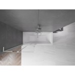 MEXEN/S - Velar L dvojkrídlová posuvná vaňová zástena 80 x 150, transparent, nikel kartáčovaný 896-080-003-01-97