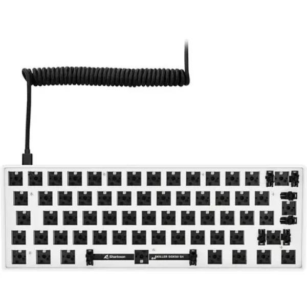 Sharkoon SKILLER SGK50 S4 Barebone biela / Telo klávesnice / formát 60% / ISO Layout (4044951038466)