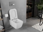 MEXEN/S - Elis Závesná WC misa vrátane sedátka s slow-slim, duroplast, biela 30910600