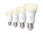 Philips Hue A60 E27 9W 4 ks / múdra LED žiarovka / 806 lm / 2700 k / stmievateľná (929001821625)