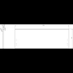 MEXEN/S - Orio kúpeľňová skrinka 160 cm s umývadlom Vela pravá, 1S, 1D, grafit mat/biela mat 91A13-16047-3-BBFF66-W23P01