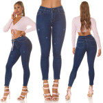 Sexy Highwaist Push-Up Jeans Used Look denimblue 44