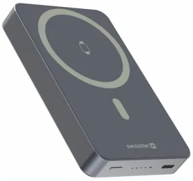 Swissten Fusion strieborná / Powerbanka / 10 000 mAh / MagSafe / nabíjanie Apple Watch (22013983)
