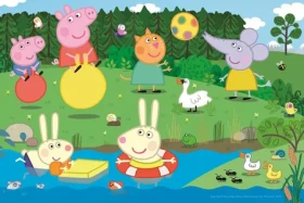 Trefl - Puzzle - Prasiatko Peppa pri rybníku