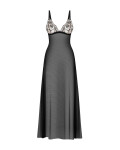 Zvodná Vila Blanes Long Chemise Black - Obsessive XS/S