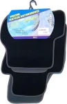 Compass Textilné autokoberce Škoda Octavia II (2008-) / Autokoberce / súprava 4 ks / čierne, šedý lem (04322)