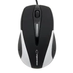 Esperanza EM102S Sirius čierno-strieborná / optická myš / 800 DPI / USB / 3 tlačidlá + koliesko / blister (EM102S)