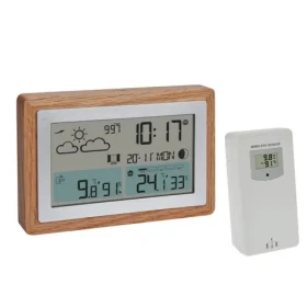 TFA 35.1167.54 OAK / Meteostanica / Predpoveď počasia / Rádiom riadený čas / Drevený rám / Dosah 60 m
