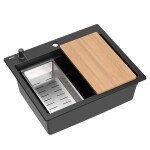 Quadron Quadron - Granitový drez KURT 110 WORKSTATION Black ZLE-09600