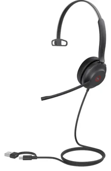 Yealink UH37 Mono UC čierna / Mono náhlavná súprava / mikrofón / USB-C USB-A / kábel 1,2 m (1308143)