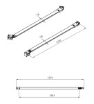 Upevňovacie rameno SAT Walk-in Xmotion čierna SATWIXMZAV120C SATWIXMZAV120C