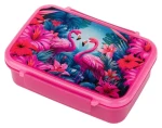 BAAGL Flamingo / Box na desiatu s priehradkami / BPA free / pre mikrovlnku a umývačku