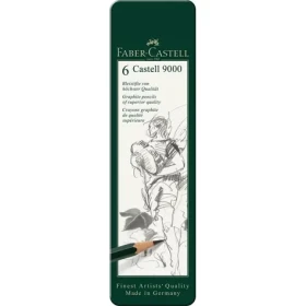 Faber-Castell Castell 9000 Grafitová ceruzka - plechová krabička 6 ks (119063)